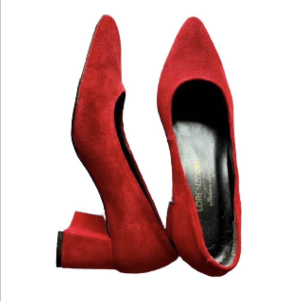 Italian Red Suede Heels